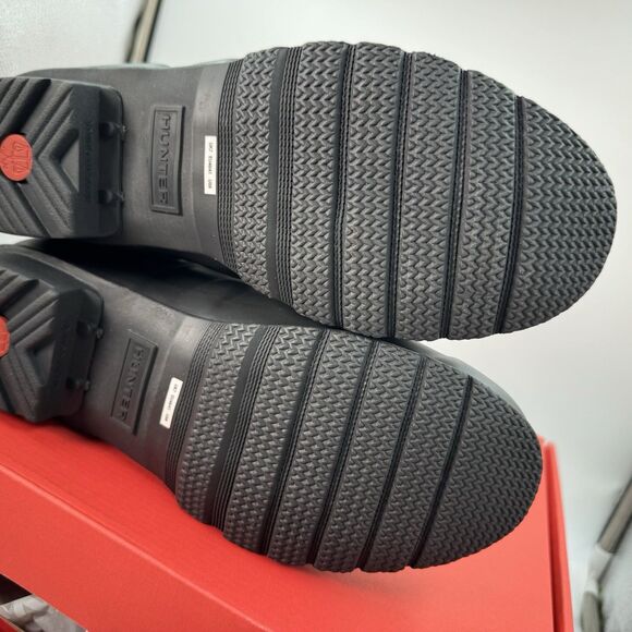 New Hunter Women's Black Original Short Back Adjustable Rain Boots Size 9 - Picture 7 of 14